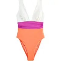 Next Badpak oranje / fuchsia / wit