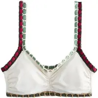 Next - Dames - Bikinitop met contrasterende rand en zweepsteekafwerking - Crème