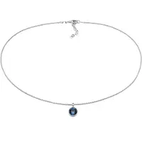 Elli - Halsketting - Dames Choker Eenzaam Venetiaans met Kristal in 925 Sterling Zilver - Dames