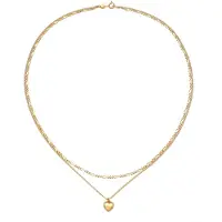 Elli - Halsketting - Dames Laagje hart hanger Figaro in 925 Sterling Zilver - Dames