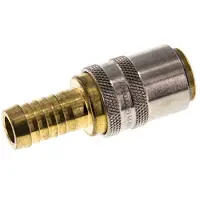 Tameson Messing DN 9 Tempereerkoppeling Snelkoppeling 13 mm Slangpilaar Loskoppelbeveiliging