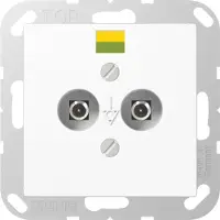 JUNG AS500 Potentiaalvereffeningsstopcontact - A565-2NWW