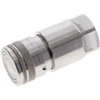 Tameson RVS DN 12 Vlakdichtende Koppeling Snelkoppeling G 1/2 inch Binnendraad ISO 16028 D 24.5mm