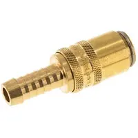 Tameson Messing DN 6 Tempereerkoppeling Snelkoppeling 9 mm Slangpilaar Dubbele afsluiting