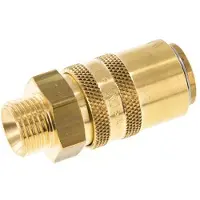 Tameson Messing DN 9 Tempereerkoppeling Snelkoppeling M16x1.5 Buitendraad Dubbele afsluiting