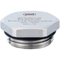 Hummel Metric Ex Messing Blinde Plug M63x1.5 Vernikkeld - 1197630050