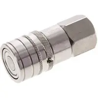Tameson RVS DN 6 Vlakdichtende Koppeling Snelkoppeling G 1/4 inch Binnendraad ISO 16028 CEJN D 16.2mm