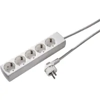 Kaiser Martin 5-voudig 45 graden wit stopcontact met 1,5m kabel (Europese Stekkerdoos) - 1065ZL/15W/KWS