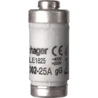 Hager D02 Smeltveiligheid 25A 400V Met Indicator - LE1825 [10 Stuks]