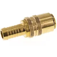 Tameson Messing DN 9 Tempereerkoppeling Snelkoppeling 13 mm Slangpilaar Dubbele afsluiting