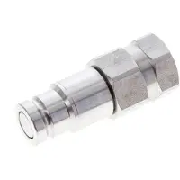 Tameson RVS DN 10 Vlakdichtende Koppeling Insteeknippel G 3/8 inch Binnendraad ISO 16028 D 19.7mm