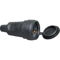 Kopp Volrubber contraststop met deksel zwart - 181016003 [10 stuks]