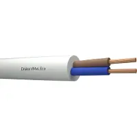 Draka VMVL Eca 2x1.5mm Witte Flexibele Vinyl Kabel - 803868 [100 Meter]