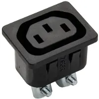 Kaiser Martin C13 apparaatcontactdoos aardingsklem IP20 zwart - 796/15/SW [50 stuks]