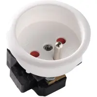 Kaiser Martin 1-Weg inbouwstopcontact met aardingspin IP20 Wit - 491K/kws [40 stuks]