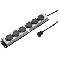 Kaiser Martin Power Outlet Strip 6-Weg Scharnierende Afdekking Zonder Schakelaar Kabel (Europese Stekkerdoos) - 1059ZL6L-SW15