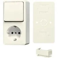 JUNG AP600 witte combischakelaar met RA-bundel - B676A