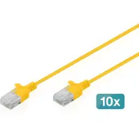 Digitus DK-1618-020S-Y-10 RJ45 Netwerkkabel, patchkabel CAT 6 U/UTP 2 m Geel 10 stuk(s)