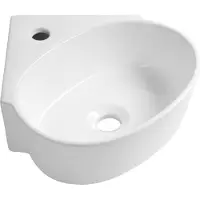 Bruckner Eckert Keramische hoekwastafel 36x36cm, wit