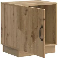 vidaXL Nachtkastje Artisanaal eiken 43 x 34,5 x 47 cm Bewerkt hout