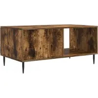 vidaXL Salontafel Gerookt eiken 90 x 50 x 40 cm Bewerkt hout
