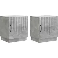 vidaXL Nachtkastje 2 st Betonnen Grijs 43 x 34,5 x 47 cm Bewerkt hout