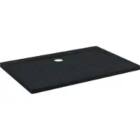 vidaXL Douche Basis Tray met Stippen 120 x 80 x 4 cm ABS Zwart