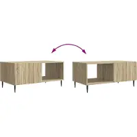 vidaXL Salontafel Sonoma Eiken 90 x 50 x 40 cm Bewerkt hout