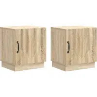 vidaXL Nachtkastje 2 st Sonoma Eiken 43 x 34,5 x 47 cm Bewerkt hout