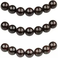 OEM Granaatstenen, halve kralen, 10 mm, 35 stuks. Natuurlijke, ronde steenkralen met gat