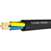 Donne Zwarte Vinyl Kabel VMVL Eca 2x1mm² 90°C 100M - D15166 [100 Meters]
