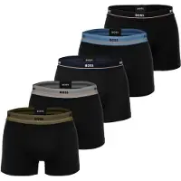 BOSS Boxershorts 'Essential' saffier / grijs / olijfgroen / zwart