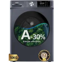 Chiq CFL100-14586IM3XA - Wasmachine - 10 KG - Space Pro - A-30% - 16 programma's - AI Smart - Stoomwassen & Quick Wash - 12 jaar garantie op motor