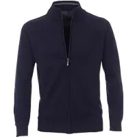 Casamoda Vest Zip Donkerblauw | Blauw | Maat 3XL