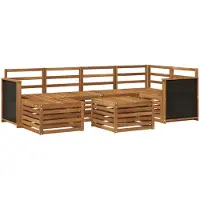 vidaXL Buiten bank set 7 st Naturel 59 x 59 x 37 cm