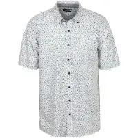Casa Moda Korte Mouwen Overhemd Dots Bauw | Geel | Maat L