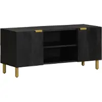 vidaXL tv-meubel 105x33x46 cm bewerkt hout zwart