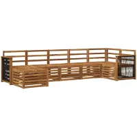 vidaXL Buiten bank set 7 st Naturel Massief Acacia Hout