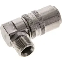 Tameson RVS DN 9 Tempereerkoppeling Snelkoppeling G 3/8 inch Buitendraad 90-deg
