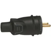 Legrand Stekker 2P Met Massa 16A Kunststof Zwart - 050445 [10 stuks]