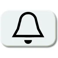 ABB Busch-Jaeger 2525 KI-214 Bel Symbool Alpin Wit - 2CKA001433A0036 [5 stuks]