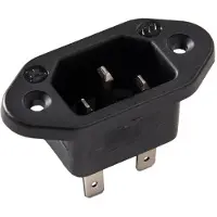 Kaiser Martin MK IEC C14 Toestelstop Aardingscontact Faston 4.8 - 777/48/sw [100 stuks]