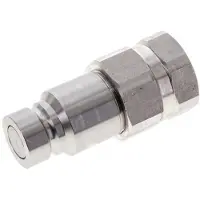 Tameson RVS DN 12 Vlakdichtende Koppeling Insteeknippel G 1/2 inch Binnendraad ISO 16028 D 24.5mm