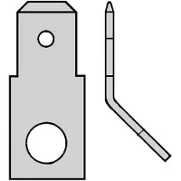 Klemko M5 Tab Connector 6.3x0.8mm 45 Graad Montage - 215352 [100 Stukken]