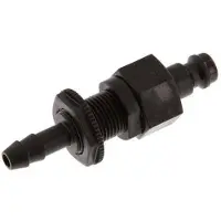Tameson POM DN 5 Koppeling Insteeknippel 6 mm Slangpilaar Schotkoppeling Dubbele afsluiting