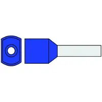 Klemko Twin Draad Ferrule 16mm² Blauw DIN Geïsoleerd - 727560 [50 Stuks]