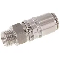 Tameson RVS DN 6 Tempereerkoppeling Snelkoppeling M14x1.5 Buitendraad Dubbele afsluiting