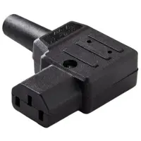 Kaiser Martin C13 Stekker 70 Graden Rechteruitgang 10A Zwart - 790/SW [5 stuks]