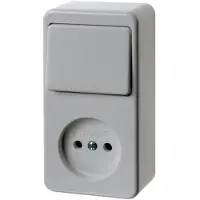 Hager Berker Combischakelaar/contactdoos zonder aardingscontactoppervlak - 61673649