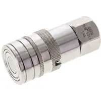 Tameson RVS DN 10 Vlakdichtende Koppeling Snelkoppeling G 3/8 inch Binnendraad ISO 16028 CEJN D 19.7mm